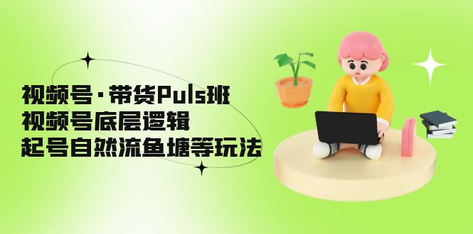 视频号·带货Puls班，视频号底层逻辑，起号自然流鱼塘等玩法-梦帆创业网