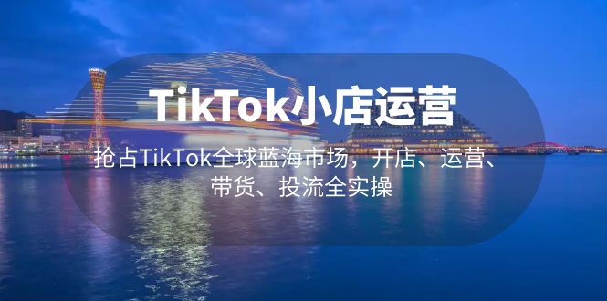 TikTok小店运营 抢占TikTok全球蓝海市场，开店、运营、带货、投流全实操-梦帆创业网