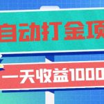 （13255期）老款游戏自动打金项目，一天收益1000+ 小白无脑操作-梦帆创业网