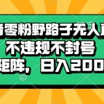 （13336期）抖音零粉野路子无人直播，不违规不封号，可矩阵，日入2000+-梦帆创业网