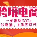手把手教学跨境电商，一单暴利300+，一台电脑上手即可开单-梦帆创业网