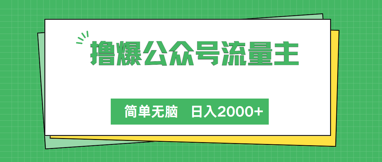 （10310期）撸爆公众号流量主，简单无脑，单日变现2000+-梦帆创业网