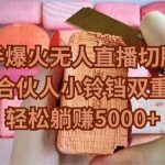 （9177期）快手爆火无人直播切肥皂，游戏合伙人小铃铛双重机制，轻松躺赚5000+-梦帆创业网