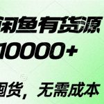 （10338期）2024闲鱼有货源，月入10000+2024闲鱼有货源，月入10000+-梦帆创业网