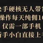 （9861期）快手硬核无人带货，简单操作每天纯佣1000+,仅需一部手机，新手小白直接上手-梦帆创业网