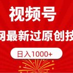 （9713期）视频号，全网最新过原创技术，日入1000+-梦帆创业网