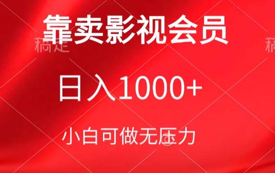 靠卖影视会员，日入1000+，落地保姆级教程，新手可学-梦帆创业网