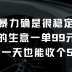 不是很暴力确是很稳定的项目只做富人的生意一单99元到199元-梦帆创业网