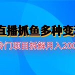 水边直播抓鱼多种变现途径冷门项目月入200w拆解-梦帆创业网