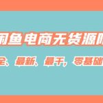 闲鱼电商无货源陪跑课,最全、最新、最干,零基础实战!-梦帆创业网