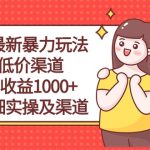 （10340期）闲鱼最新暴力玩法，靠低价渠道单日收益1000+，附详细实操及渠道-梦帆创业网