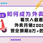 如何成为外卖超神，餐饮人必看！外卖月销2000单，营业额超8万+的秘诀-梦帆创业网