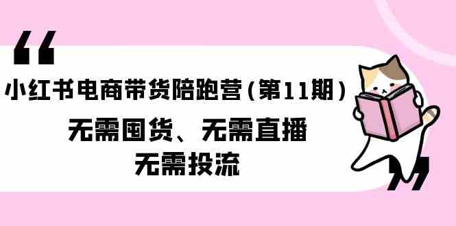 （9996期）小红书电商带货陪跑营(第11期)无需囤货、无需直播、无需投流（送往期10套）-梦帆创业网