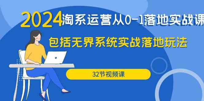 2024淘系运营从0-1落地实战课：包括无界系统实战落地玩法（32节）-梦帆创业网