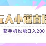 抖音无人小说直播玩法，新手也能利用一部手机轻松日入200+【视频教程】-梦帆创业网