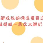拆解短视频情感号引流变现项目，视频版一条龙大解析分享给你-梦帆创业网