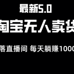 （12876期）最新淘宝无人卖货5.0，简单无脑，打造日不落直播间，日躺赚1000+-梦帆创业网