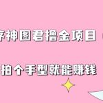 抖音小程序神图君撸金项目，用手机每天拍个手型挂载一下小程序就能赚钱-梦帆创业网
