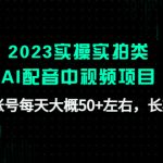 2023实操实拍类AI配音中视频项目,一个账号每天大概50+左右,长期稳定-梦帆创业网