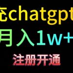 代充chatgpt4，日入500+，精准引流，暴力变现-梦帆创业网