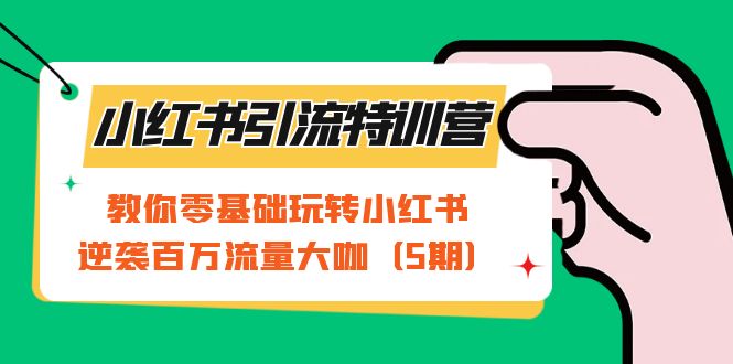小红书引流特训营-第5期：教你零基础玩转小红书，逆袭百万流量大咖-梦帆创业网