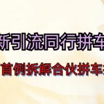 最新引流同行拼车群合伙拼车找博主日引百人新玩法-梦帆创业网