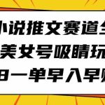 (9776期)快手小说推文赛道全新升级,美女号吸睛玩法,18一单早入早赚-梦帆创业网
