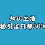 知识主播直播引流日赚3000+(9节视频课)-梦帆创业网