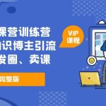 私域卖课营训练营：教你做知识博主引流、破冰、发圈、卖课（16节课完整版）-梦帆创业网