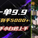 一单9.9，一天到手5000+，不挑人，小白当天上手，制作作品只需1分钟-梦帆创业网