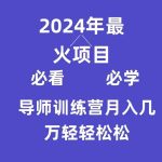 （9301期）导师训练营互联网最牛逼的项目没有之一，新手小白必学，月入3万+轻轻松松-梦帆创业网