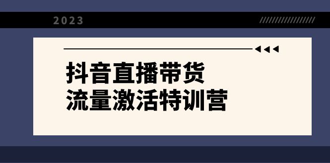 抖音直播带货-流量激活特训营，入行新手小白主播必学（21节课+资料）-梦帆创业网