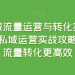 私域流量运营与转化实战课，私域运营实战攻略，让流量转化更高效-梦帆创业网