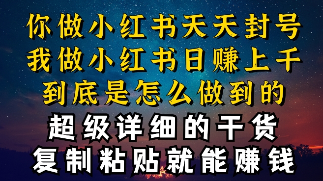 都知道小红书能引流私域变现，可为什么我能一天引流几十人变现上千，但你却频频封号违规被限流-梦帆创业网