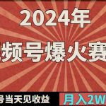 （9404期）2024年视频号爆火赛道，一键生成，新号当天见收益，月入20000+-梦帆创业网