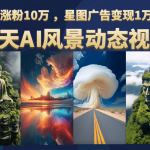 云天AI风景动图视频制作，7天涨粉10万 ，星图广告变现1万-梦帆创业网