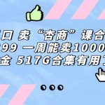 情人节风口 卖“杏商”课合集(海王秘籍) 一单99 一周能卖1000单 暴…-梦帆创业网