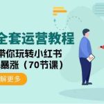 （9624期）小红书全套运营教程：手把手带你玩转小红书，让你流量暴涨（70节课）-梦帆创业网