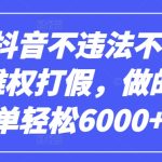 2024抖音不违法不下单0投入维权打假，做的好一单轻松6000+【仅揭秘】-梦帆创业网