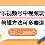 （10322期）多种玩法音乐中视频和视频号玩法，讲解技术可多赛道。详细教程+附带素…-梦帆创业网