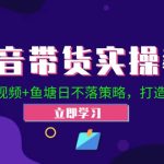抖音带货实操教程！Ab链+短视频+鱼塘日不落策略，打造高转化直播-梦帆创业网