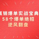 赢销爆单实操宝典，58个爆单绝招，逆风翻盘（63节课）-梦帆创业网