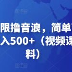 抖音直播无限撸音浪，简单可复制，偏门玩法，日入500+（视频课件+核心资料）-梦帆创业网