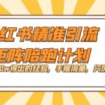 小红书精准引流·矩阵陪跑计划：烧了200w得出的经验，手握流量，兴风作浪！-梦帆创业网