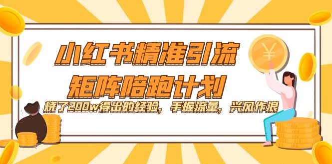 小红书精准引流·矩阵陪跑计划：烧了200w得出的经验，手握流量，兴风作浪！-梦帆创业网