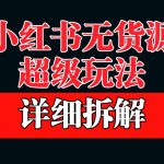 做小红书无货源,靠这个品日入1000保姆级教学-梦帆创业网