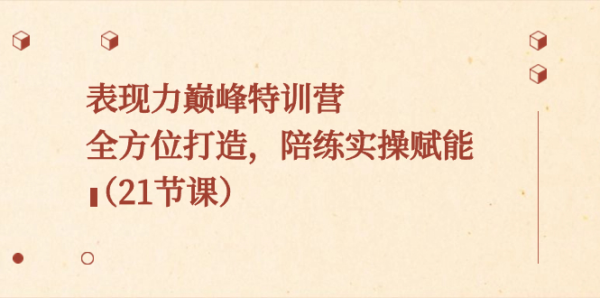 表现力巅峰特训营，全方位打造，陪练实操赋能（21节课）-梦帆创业网