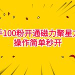 最新外面收费398的快手100粉开通磁力聚星方法操作简单秒开-梦帆创业网