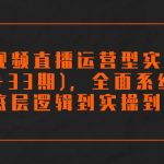 短视频直播运营型实战营(32+33期),全面系统学习,从底层逻辑到实操到千川-梦帆创业网