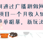 如何通过广播剧做网盘拉新项目一个月收入18000+，简单粗暴，新玩法曝光-梦帆创业网